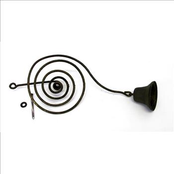 Authentic Antique Wrought Iron Coil Spring Door Bell