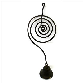 Authentic Antique Wrought Iron Coil Spring Door Bell