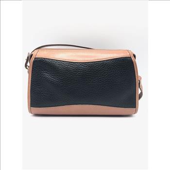 Dooney & Bourke Brown/Black Pebbled Leather Shoulder Bag Retail $250