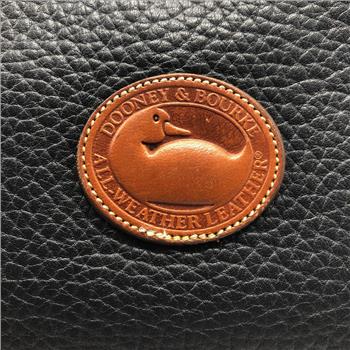 Dooney & Bourke Brown/Black Pebbled Leather Shoulder Bag Retail $250