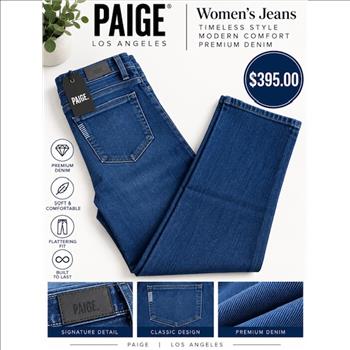 Women's Paige Jeans Sz 28 Compare at $300.00