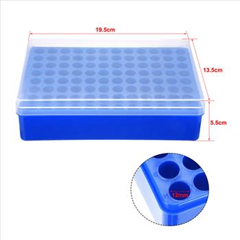 Tube Rack Polypropylene 96-Well Blue for 1.5ml 1.8ml 2ml
