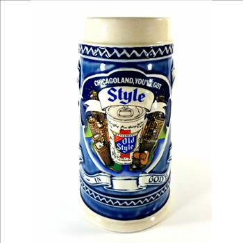 Vintage 1982 Old Style Beer Stein Brewery Ceramic Limited Edition Heileman Chicago