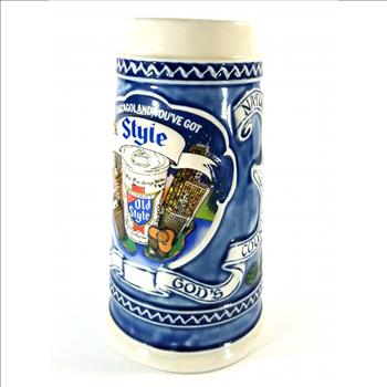 Vintage 1982 Old Style Beer Stein Brewery Ceramic Limited Edition Heileman Chicago