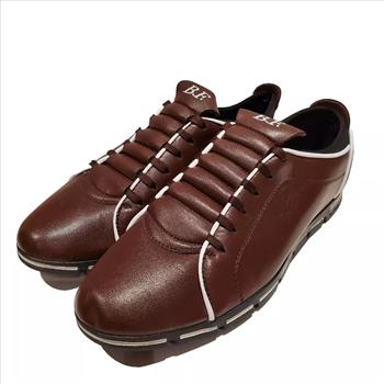 BF Jingpin XiuXian Mens Size 11 Classic Style Brown Leather Casual Lace Up Shoes