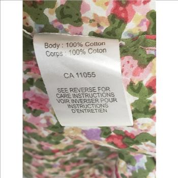 Women's Dress Addict 100% Cotton Floral Ditsy V-Neck Short Sleeve Flowy Maxi Dress Sz XL