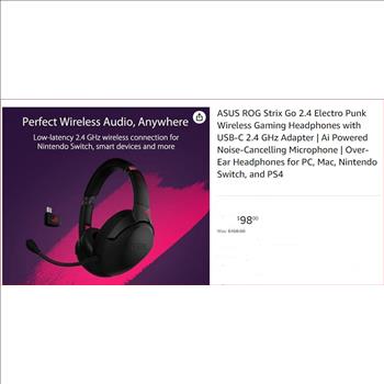 ASUS ROG Strix Go 2.4 Electro Punk Wireless Gaming Headphones