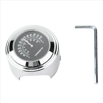 Universal Replace Motorcycle Front Chrome Waterproof Handlebar Mount Thermometer