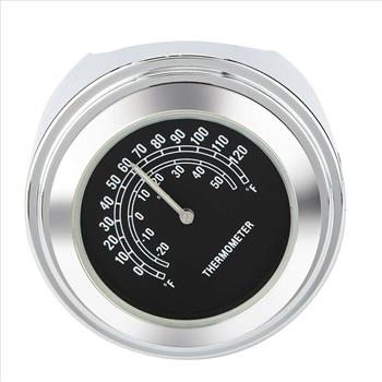 Universal Replace Motorcycle Front Chrome Waterproof Handlebar Mount Thermometer