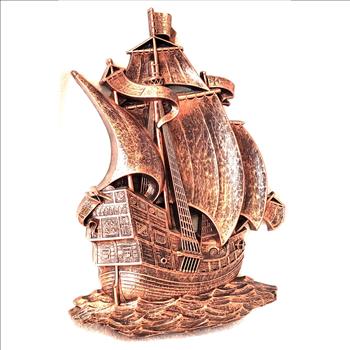 Vintage 1970 Syroco Spanish Galleon Ship 18