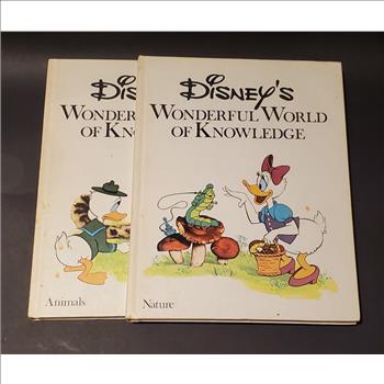 Two 1973 Walt Disney Wonderful World of Knowledge Hardcover Books