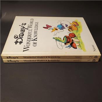Two 1973 Walt Disney Wonderful World of Knowledge Hardcover Books