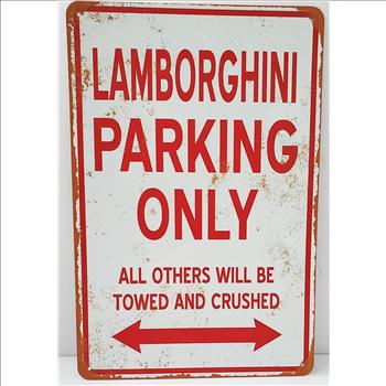 Lamborghini Parking Only Metal Sign 8