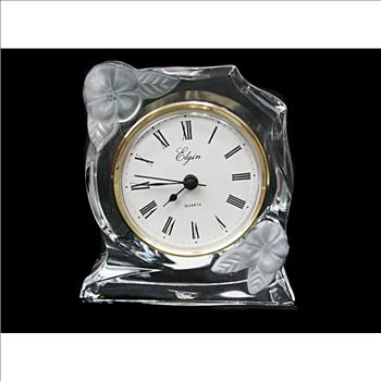 Crystal Elgin Clock c. 1970s