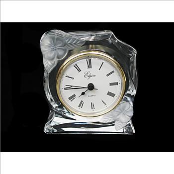 Crystal Elgin Clock c. 1970s