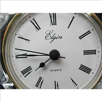 Crystal Elgin Clock c. 1970s