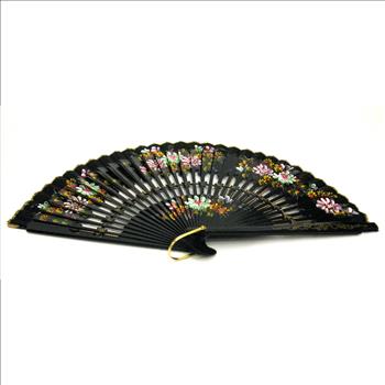 Vintage Hand Painted Wooden Spanish Abanico Fan