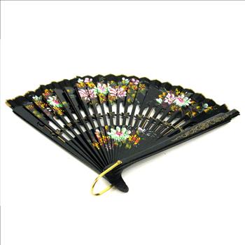 Vintage Hand Painted Wooden Spanish Abanico Fan