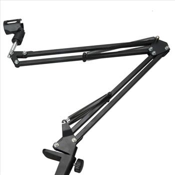 Adjustable Recording Microphone DJ MIC Suspension Boom Scissor Arm Stand Holder