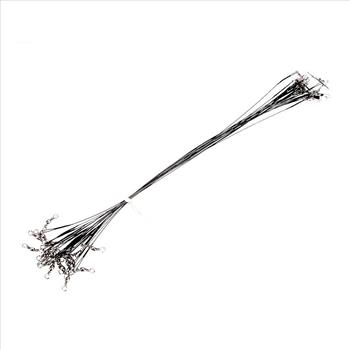 60x Fishing Trace Lure Leader Stainless Steel Wire Spinner Fish Swivel 15/23/30