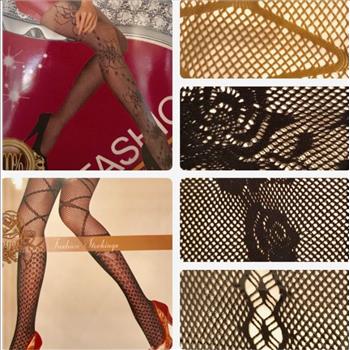 Women's Fishnet Net Pattern Jacquard Pantyhose Tights Stockings Leggings 9 Pack
