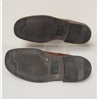 Vintage Galizio Torrezi Made in Italy Genuine Leather Brown Men's Loafers Sz 42/9-US