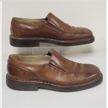 Vintage Galizio Torrezi Made in Italy Genuine Leather Brown Men's Loafers Sz 42/9-US