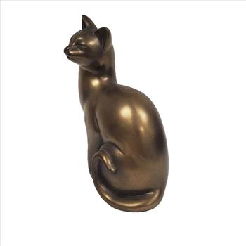 Vintage 2001 Italy Veronese Shudehill Bronze Effect Resin Cat Figure 8