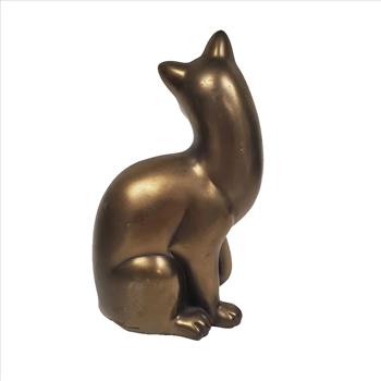 Vintage 2001 Italy Veronese Shudehill Bronze Effect Resin Cat Figure 8