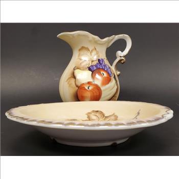 Vintage Japan Ceramic Pitcher and Under Plate