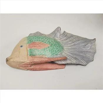 Vintage Hand Carved Hand Painted Wooden Tropical Fish Figurine 9