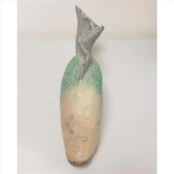 Vintage Hand Carved Hand Painted Wooden Tropical Fish Figurine 9
