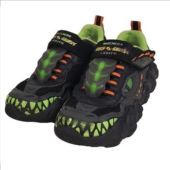 Skechers Boys O Saurus Lights 400112L Black Gray Running Shoes Sneakers Size 1.5 Vietnam