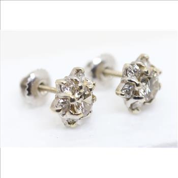 14 Kt Gold Diamond Earrings 1.43 Carats