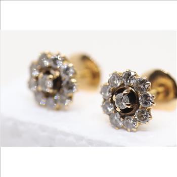 18 Kt Gold Diamond Earrings 2.00 Carats