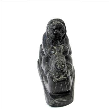 Vintage Wolf Original Inuit Sculpture