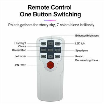 Rotation LED Starry Sky Projector Light Ocean Wave Star Galaxy Nebula Night Lamp Gray