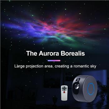 Rotation LED Starry Sky Projector Light Ocean Wave Star Galaxy Nebula Night Lamp Gray