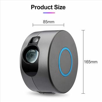 Rotation LED Starry Sky Projector Light Ocean Wave Star Galaxy Nebula Night Lamp Gray