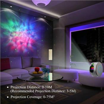 Rotation LED Starry Sky Projector Light Ocean Wave Star Galaxy Nebula Night Lamp Gray