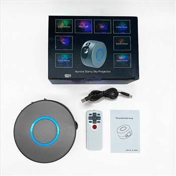 Rotation LED Starry Sky Projector Light Ocean Wave Star Galaxy Nebula Night Lamp Gray