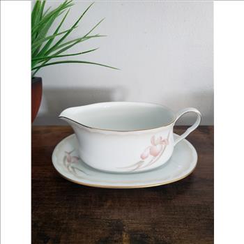 VTG Noritake Ireland 3360 Sonata Gravy Boat with Plate