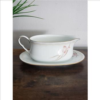 VTG Noritake Ireland 3360 Sonata Gravy Boat with Plate