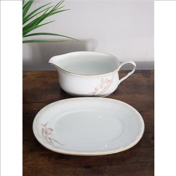 VTG Noritake Ireland 3360 Sonata Gravy Boat with Plate