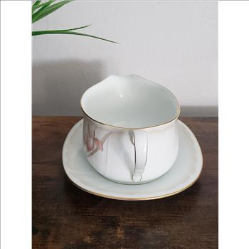 VTG Noritake Ireland 3360 Sonata Gravy Boat with Plate