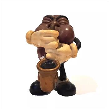 Vintage 1987 California Raisin Sax Player Rubber Figure 2.5