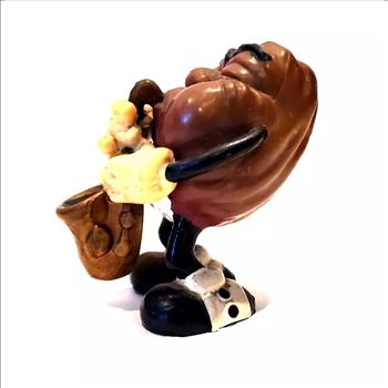 Vintage 1987 California Raisin Sax Player Rubber Figure 2.5
