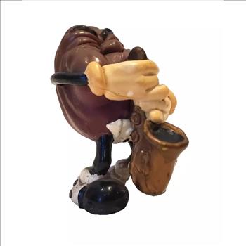 Vintage 1987 California Raisin Sax Player Rubber Figure 2.5