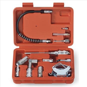 Grease Gun Lubrication Aid Kit | Zerk Fittings Lube Attachments Needle Flex Hose