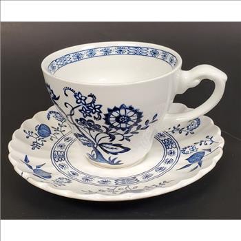 Vintage England J&G Meakin Classic White Nordic Porcelain Cup & Saucer